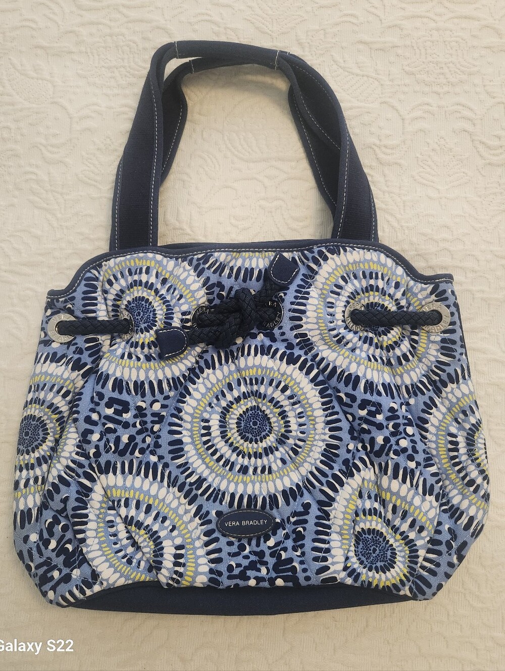 Vera Bradley Navy and Light Blue "Starry Night" Tote Bag NWOT